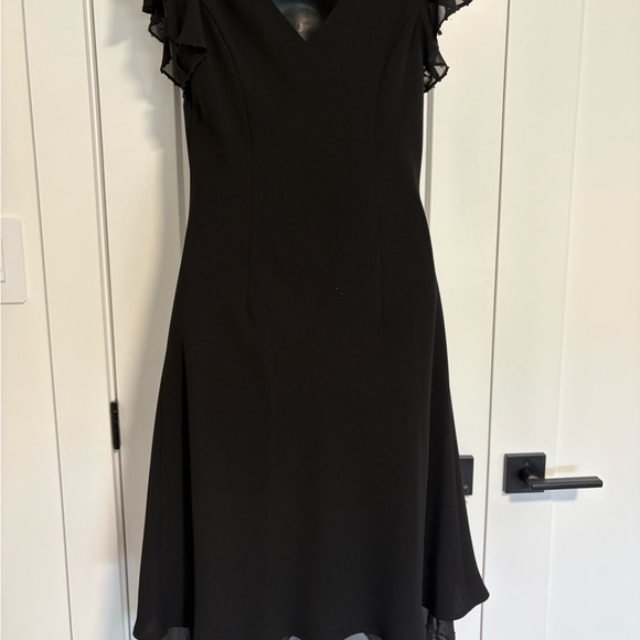 Vintage Jessica Black Cocktail Midi Beaded Dress Size 12 - Picture 10 of 14